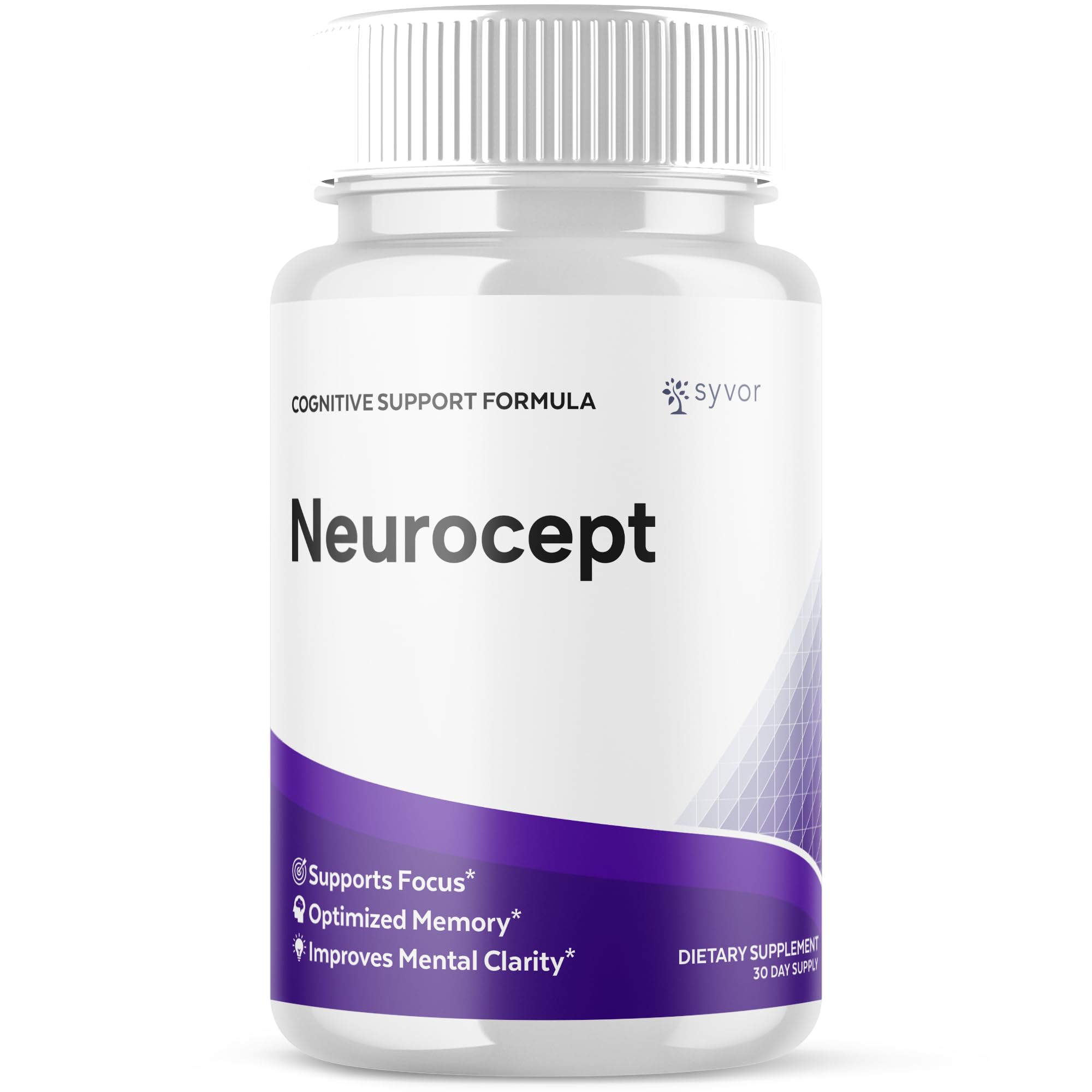 Neurocept Capsules, Official Neurocept Brain Supplement Pills with All Natural Ingredients, Advanced Formula Support Pills with Maximum Strength Premium Vitamins for Women and Men (60 Capsules) SyvorAu supplements