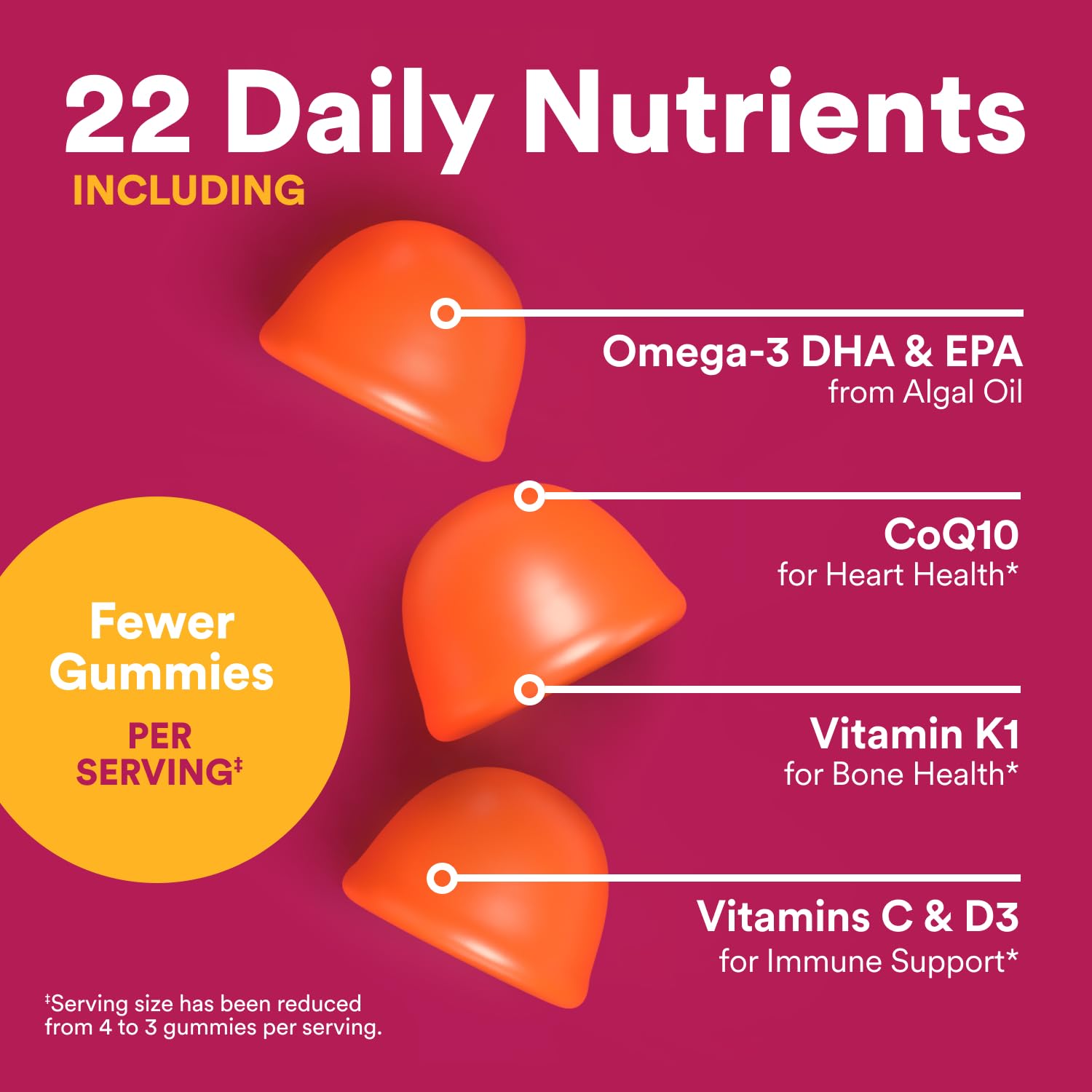 SmartyPants Multivitamin Gummy for Women 50 and Over - Improved Formula: Omega 3 (DHA/EPA), Methylfolate, CoQ10, Vitamin D3, C SmartyPantsAu supplements