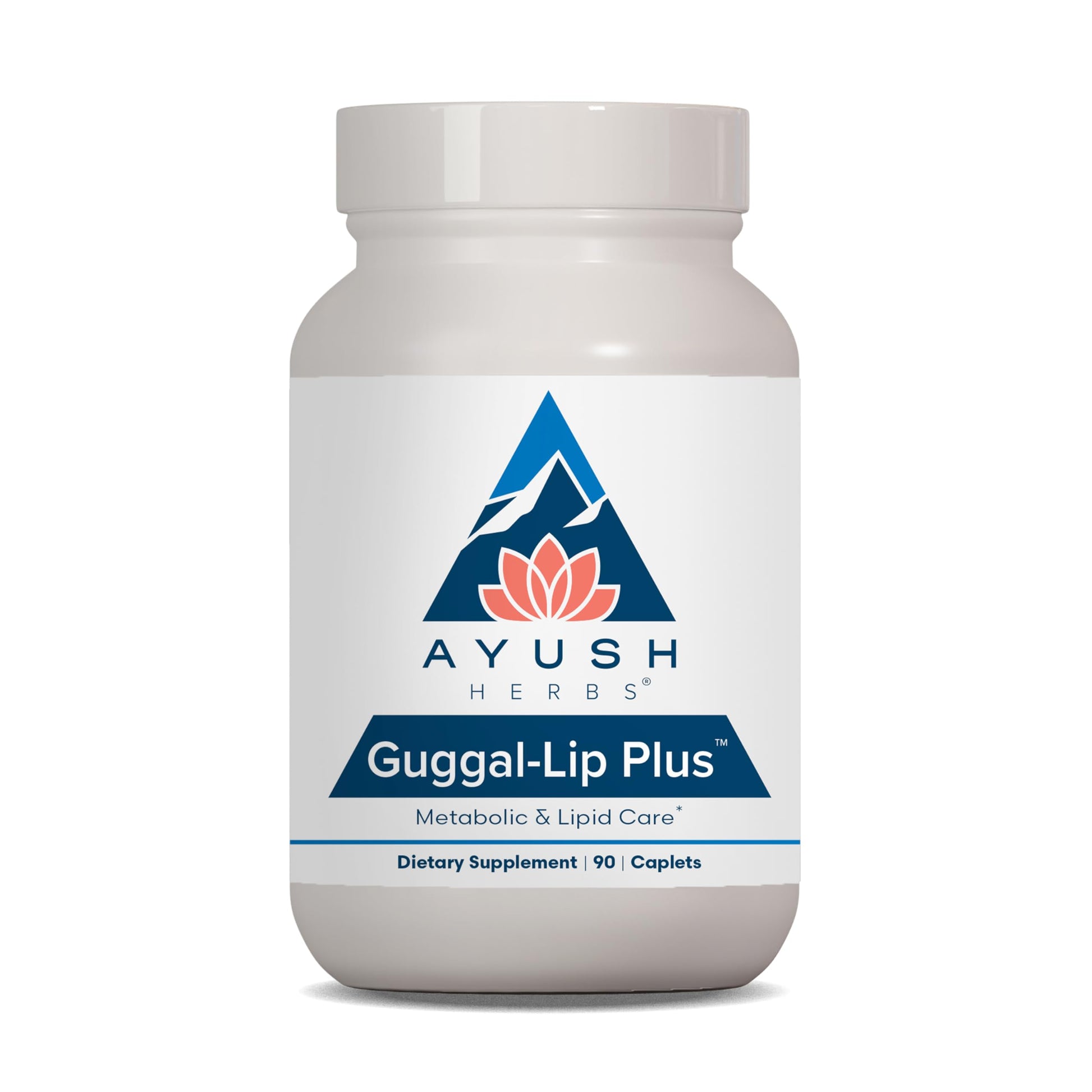 Ayush Herbs Guggal-Lip Plus - Metabolic Vitamins for Women & Men, Daily Pill, Pure & Natural Metabolic Health Supplement with Guggul - 90 Vegetarian Caplets (1 Count) Ayush HerbsAu supplements