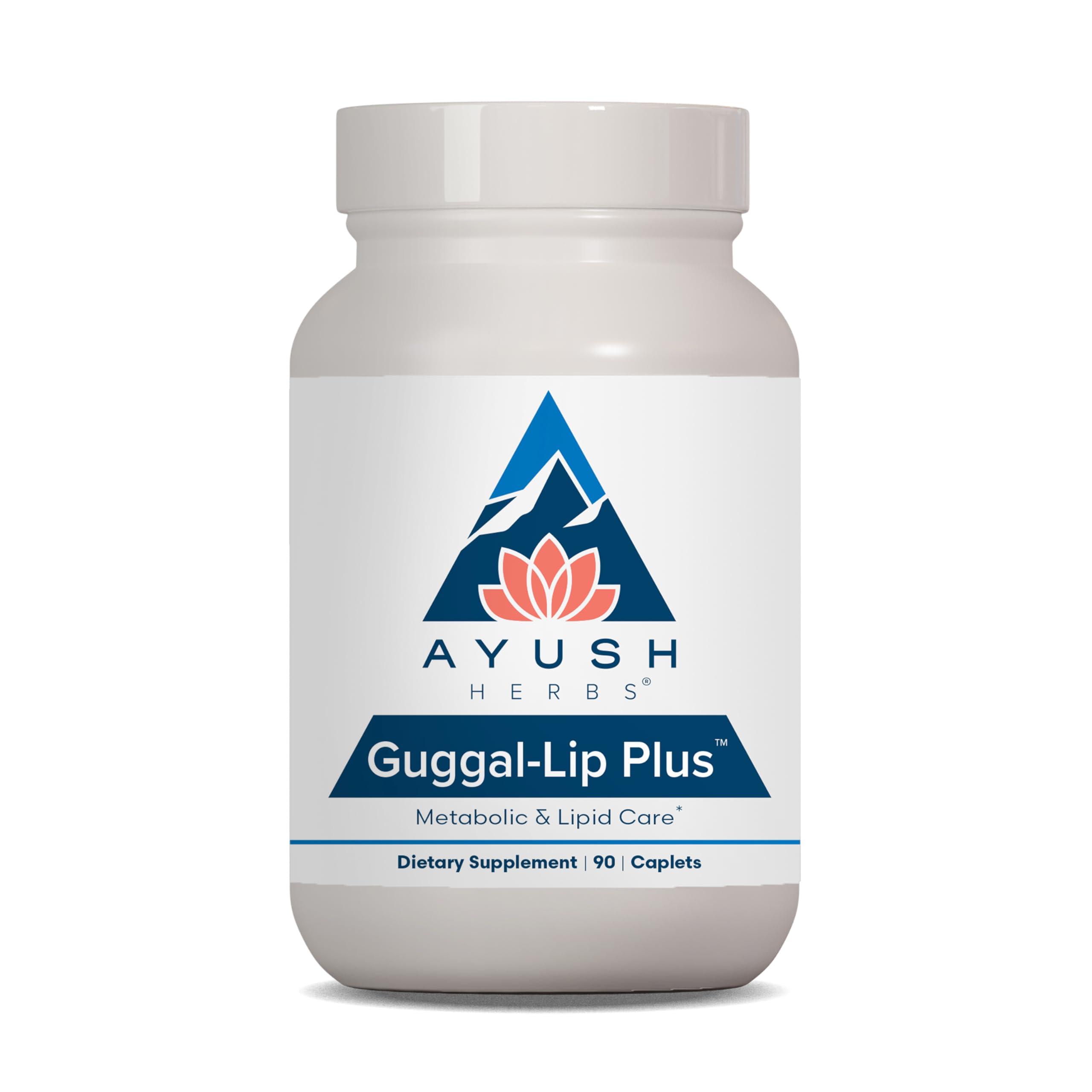 Ayush Herbs Guggal-Lip Plus - Metabolic Vitamins for Women & Men, Daily Pill, Pure & Natural Metabolic Health Supplement with Guggul - 90 Vegetarian Caplets (1 Count) Ayush HerbsAu supplements