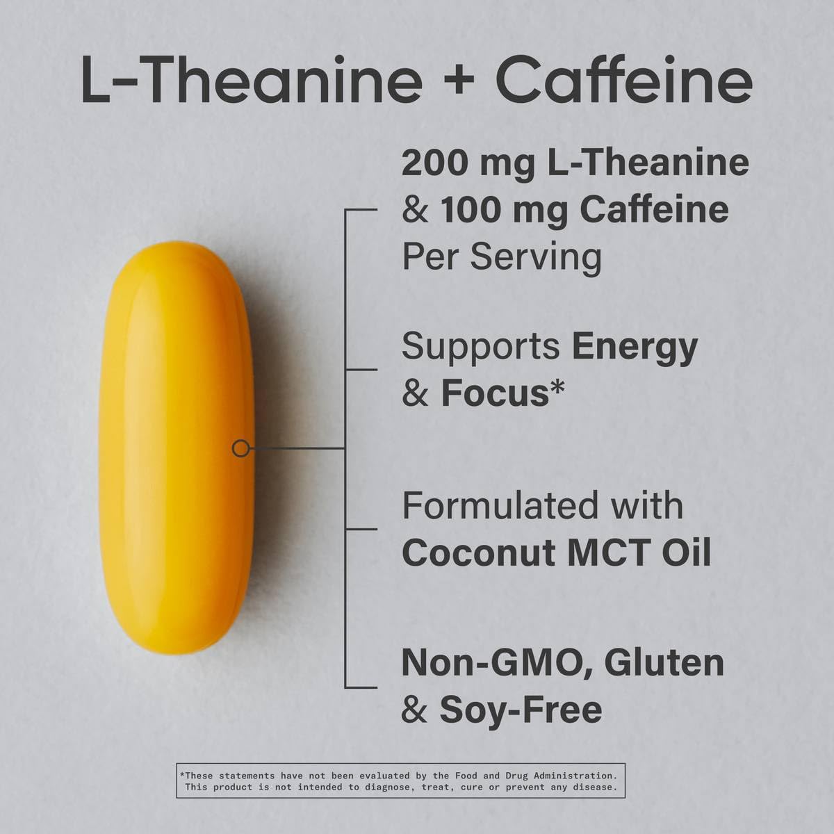 Sports Research L-Theanine Supplement with Caffeine & Coconut MCT Oil - Focused Energy, Alertness & Relaxation Without Drowsiness - 200mg L Theanine, 100mg Organic Caffeine - 60 Liquid Softgels Sports ResearchAu supplements