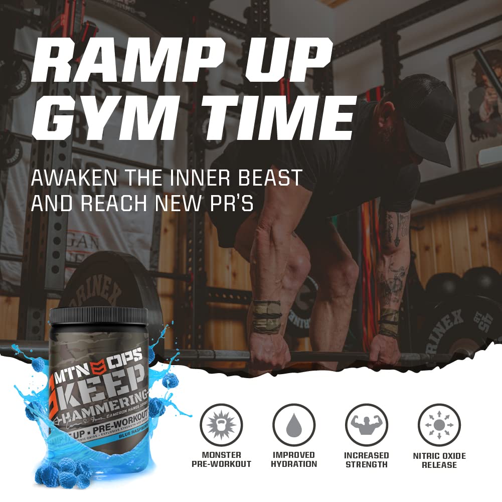 MTN OPS Pre-Workout Powder Energy Drink Keep Hammering Series by Cameron Hanes MTN OPSAu supplements