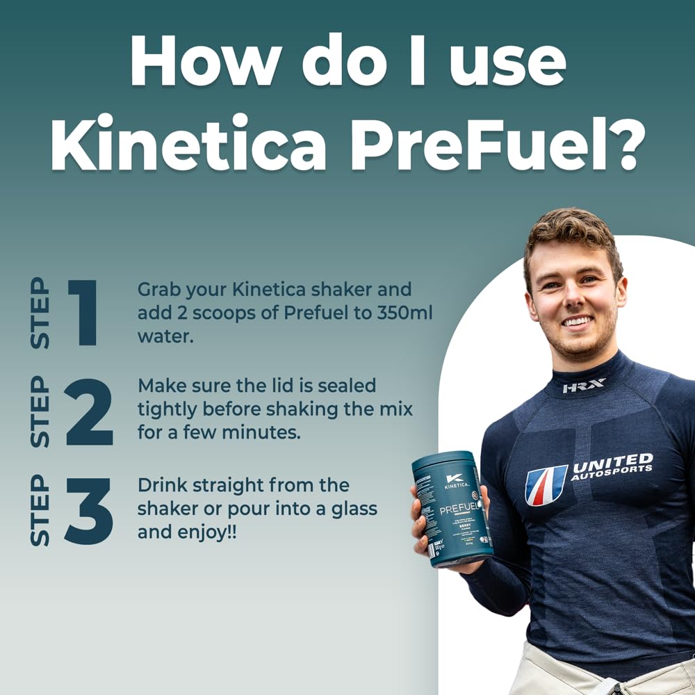 Kinetica PreFuel, Pre Workout, 5.9g Amino Acids & 2.3g BCAA's per Serving, 30 Servings KineticaUS supplements