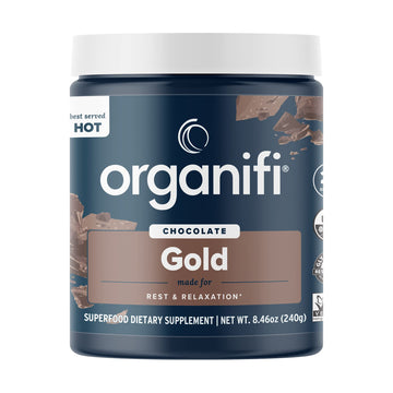 Organifi - Gold Chocolate - Superfood Supplement Powder - 20 Day Supply - Supports Rest OrganifiUS supplements