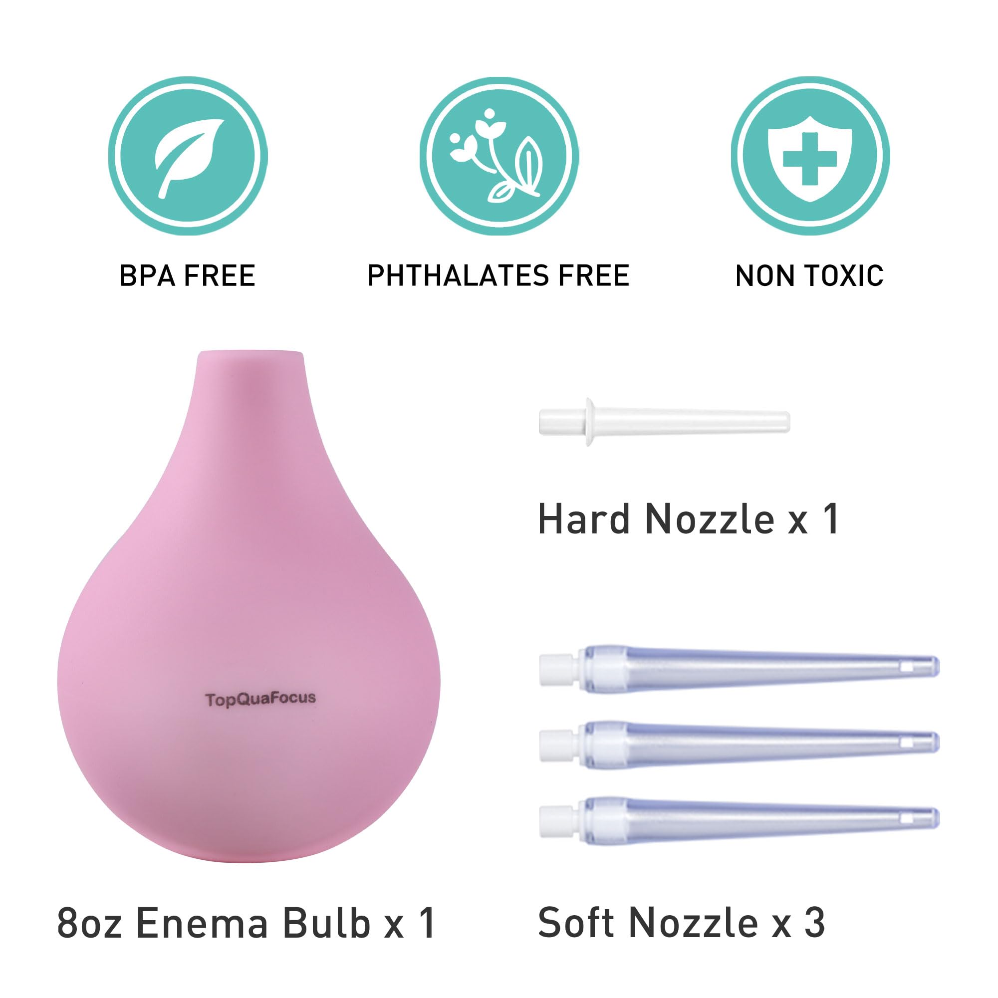 TopQuaFocus 8oz Enema Bulb Kit Anal and Vaginal Douche Bulb for Men Flushing System Enemas Silicone TopQuaFocusAu supplements