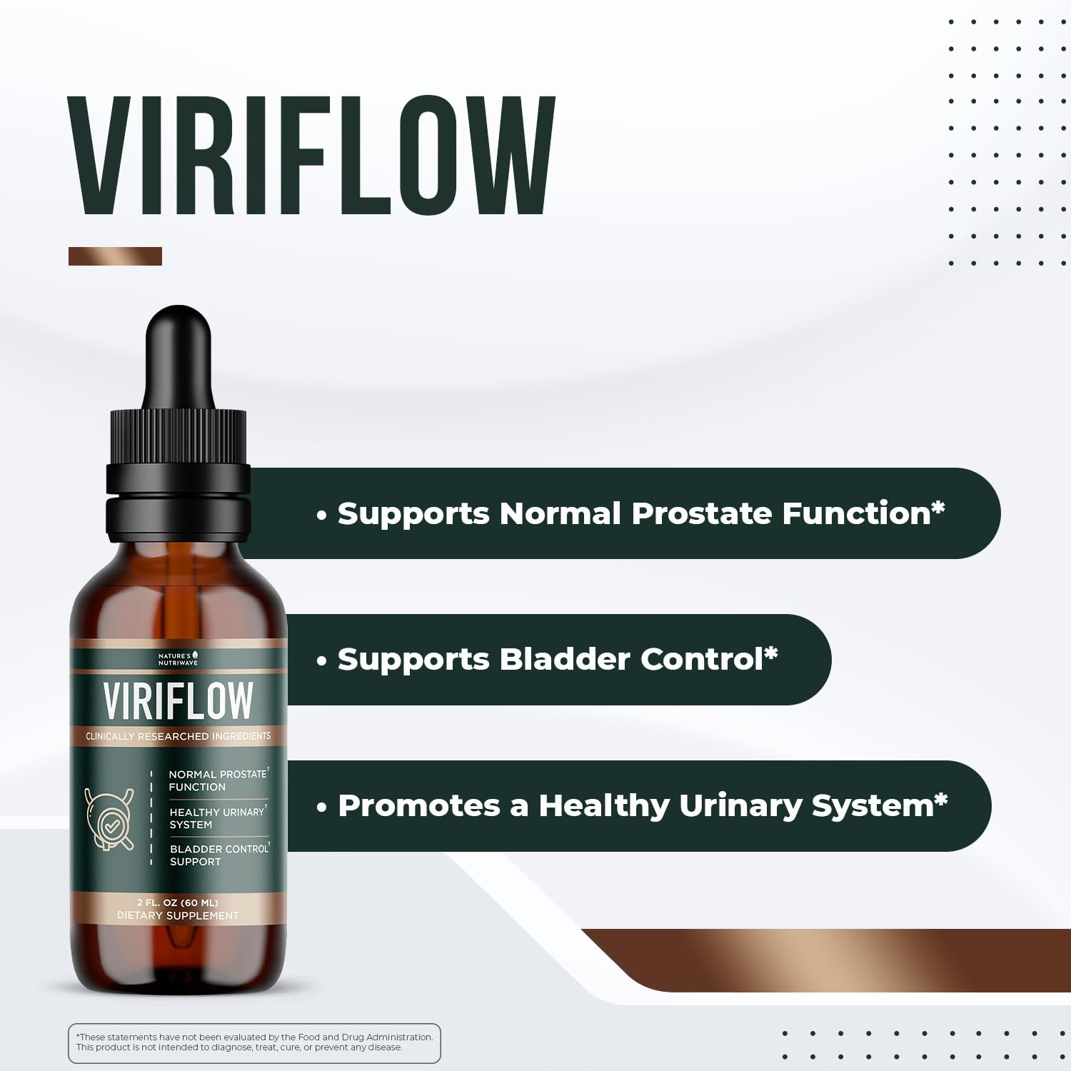 Nature’s NutriWave ViriFlow Liquid Supplement with Plant & Mineral Extracts – Natural Formula, Non-GMO, Made in USA, GMP-Certified – Easy-to-Use Liquid Drops, 60 mL, 2 Oz, 1 Month Supply Nature’s NutriWaveAu supplements