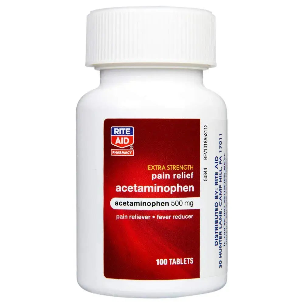 Rite Aid Extra Strength Acetaminophen Easy Tabs Tablets, 500 mg - 100 Count | Pain Reliever & Fever Reducer | Migraine Relief Products | Joint Pain Relief | Muscle Pain Relief | Menstrual Pain Relief Rite AidAu supplements