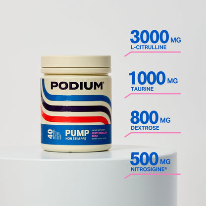 Podium Nutriton, Pump, Stimulant Free Pre-Workout, 40 Servings (Watermelon Mint) Podium NutritionUS supplements
