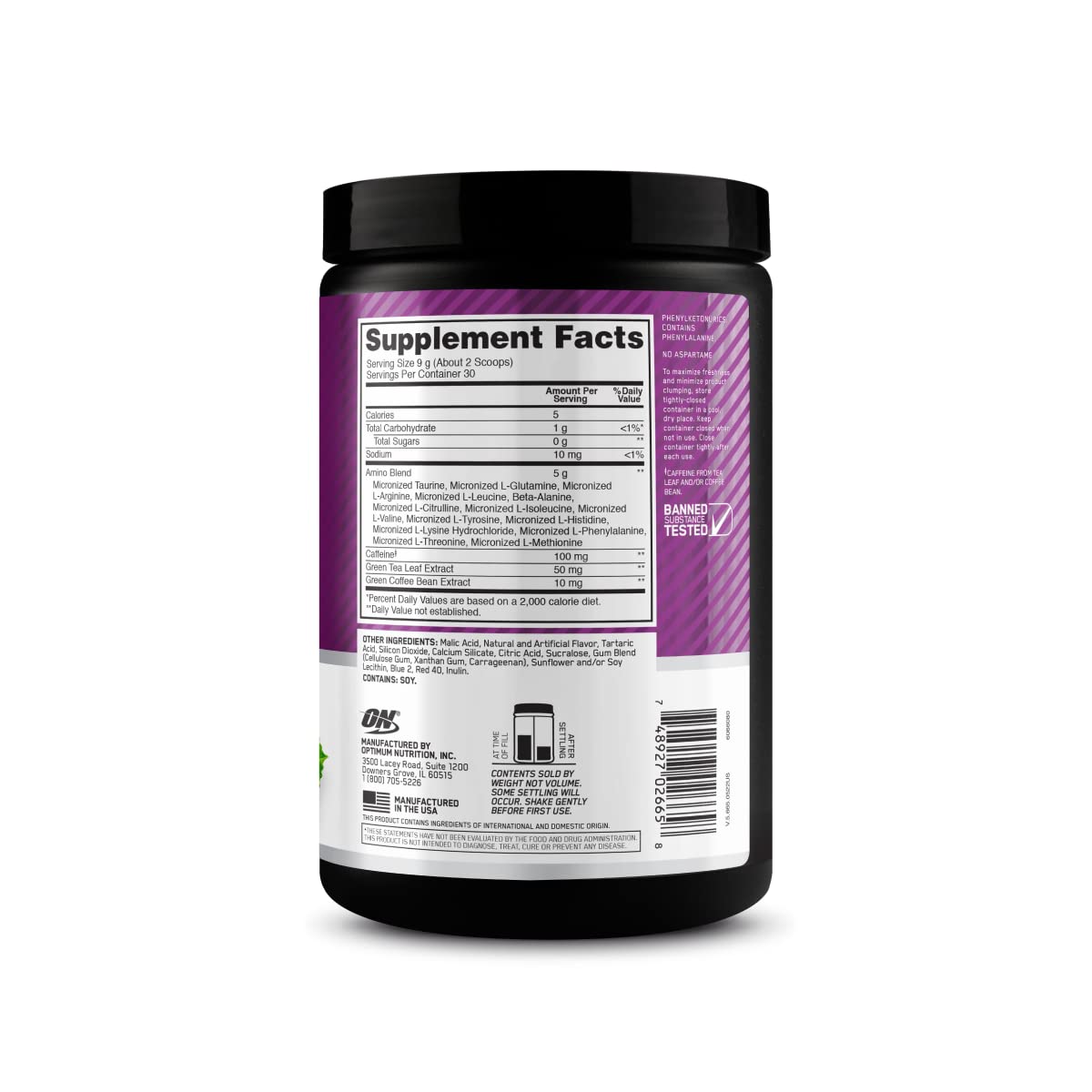 Optimum Nutrition Amino Energy - Pre Workout with Green Tea, BCAA, Amino Acids Optimum NutritionAu supplements