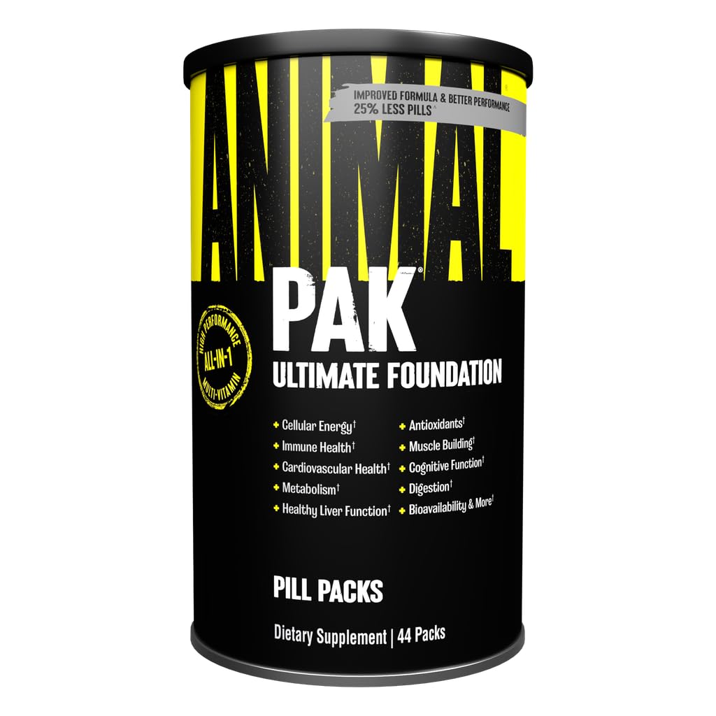 Animal Pak - Convenient Multivitamin for Men & Women Daily All-in-One Vitamin & Supplement Pack - Zinc, Vitamins C, B, D, Amino Acids, and Immune Support - Sports Nutrition Performance - 44 Count AnimalAu supplements