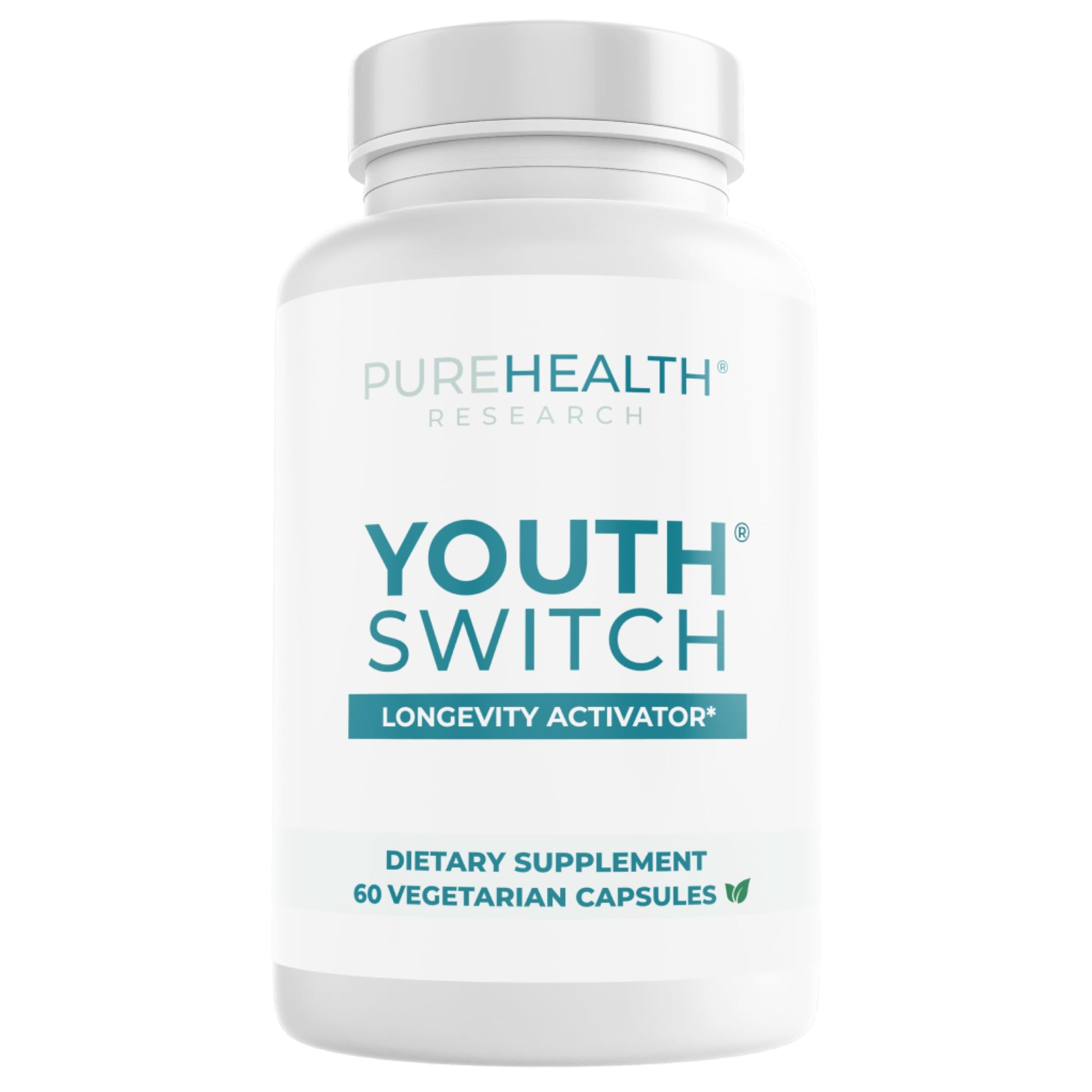 PUREHEALTH RESEARCH Youth Switch - Anti Aging Supplement for Women & Men - Longevity Mix for Healthy Aging - with Ashwagandha, Cat's Claw Extract, Astragalus Root, L-Lysine HCL & More - 60 Capsules PUREHEALTH RESEARCHAu supplements