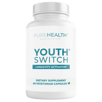 PUREHEALTH RESEARCH Youth Switch - Anti Aging Supplement for Women & Men - Longevity Mix for Healthy Aging - with Ashwagandha, Cat's Claw Extract, Astragalus Root, L-Lysine HCL & More - 60 Capsules PUREHEALTH RESEARCHAu supplements