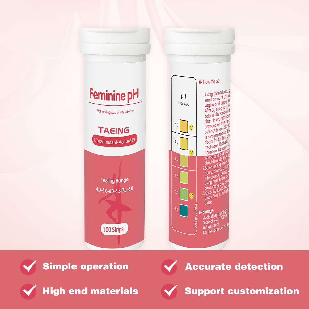 TAEING Vaginal Health pH Test Strips, 100pcs Feminine pH Test for Women, pH-Balance Monitor My StoreAu supplements
