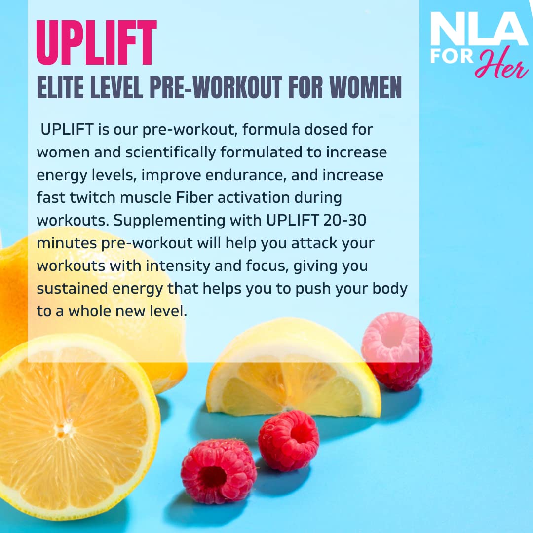 Uplift Pre-Workout for Women (30 Servings) -Raspberry Lemonade-Provides Clean NLA for HerAu supplements