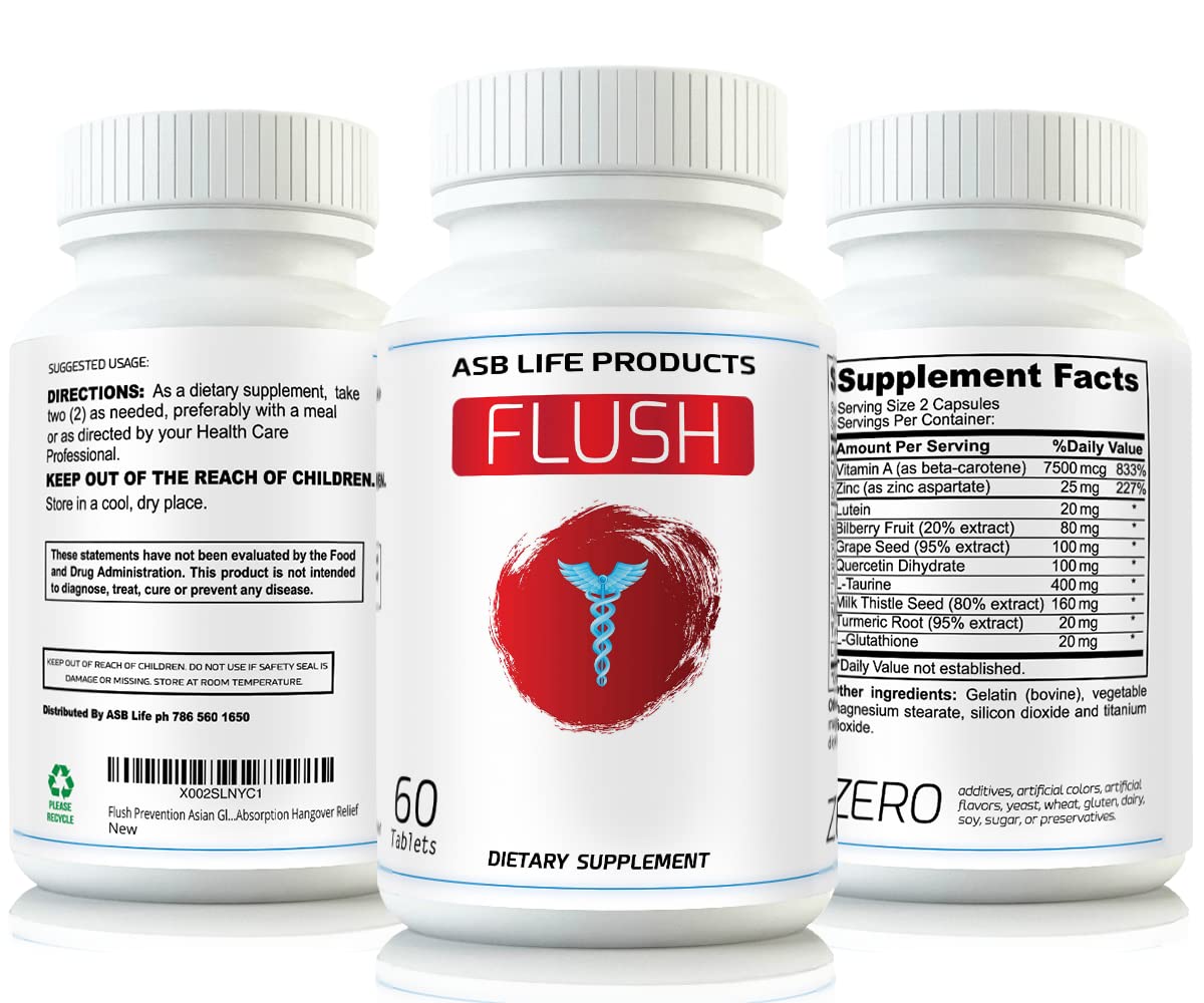 Flush Prevention Red Face Supplements Clinically formulated Fast Absorption FlushAu supplements