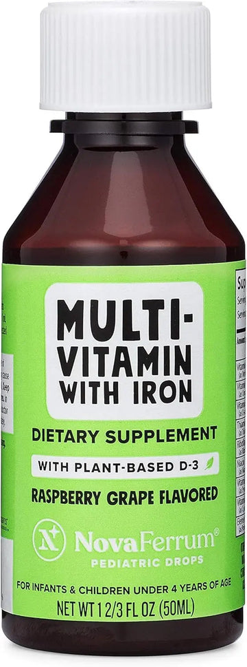 NovaFerrum Delish | Vegan Multivitamin with Iron for Infants, Toddlers & Kids | Immune Support | Organic Plant-Based D-3 | NovaFerrumAu supplements