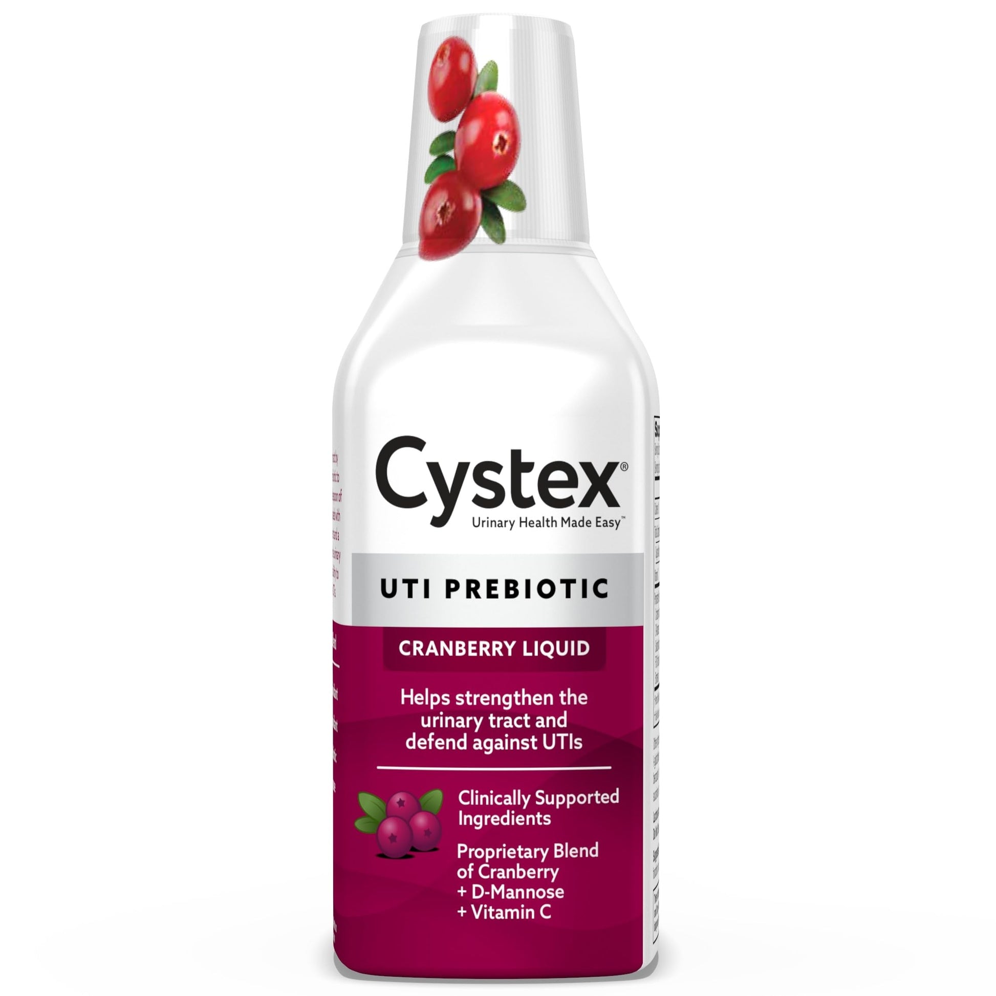 Cystex Urinary Tract Infection Support & Prevention - Cranberry Prebiotic Supplement with D-Mannose & Vitamin C for UTI Protection & Urinary Health Maintenance - 7.6 fl oz (Pack of 1) CystexAu supplements