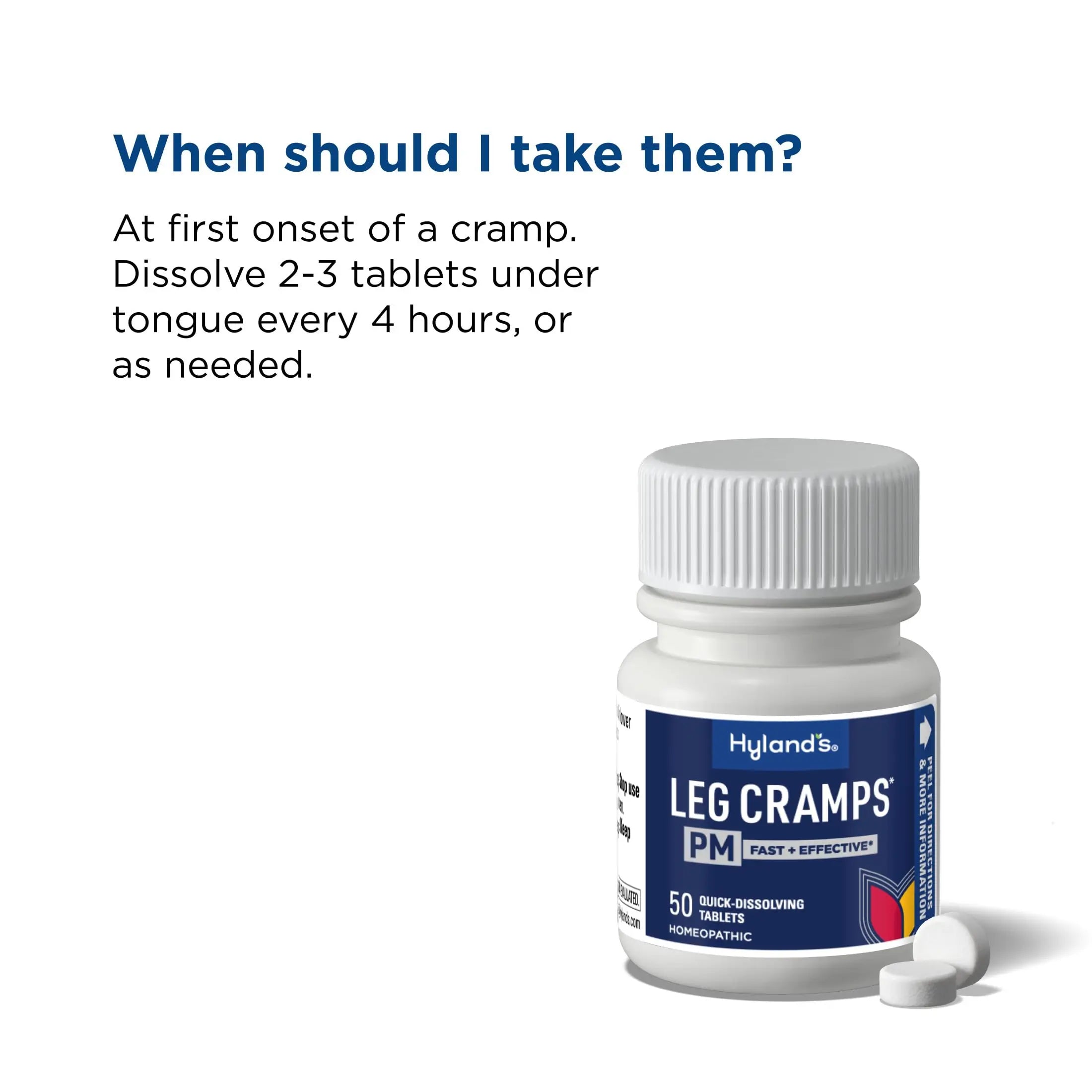 Hyland's Leg Cramps PM, Relief of Nighttime Leg, Calf, and Foot Cramps, 50 Quick-Dissolving Tablets 2-Pack (100 Total) Hyland'sAu supplements
