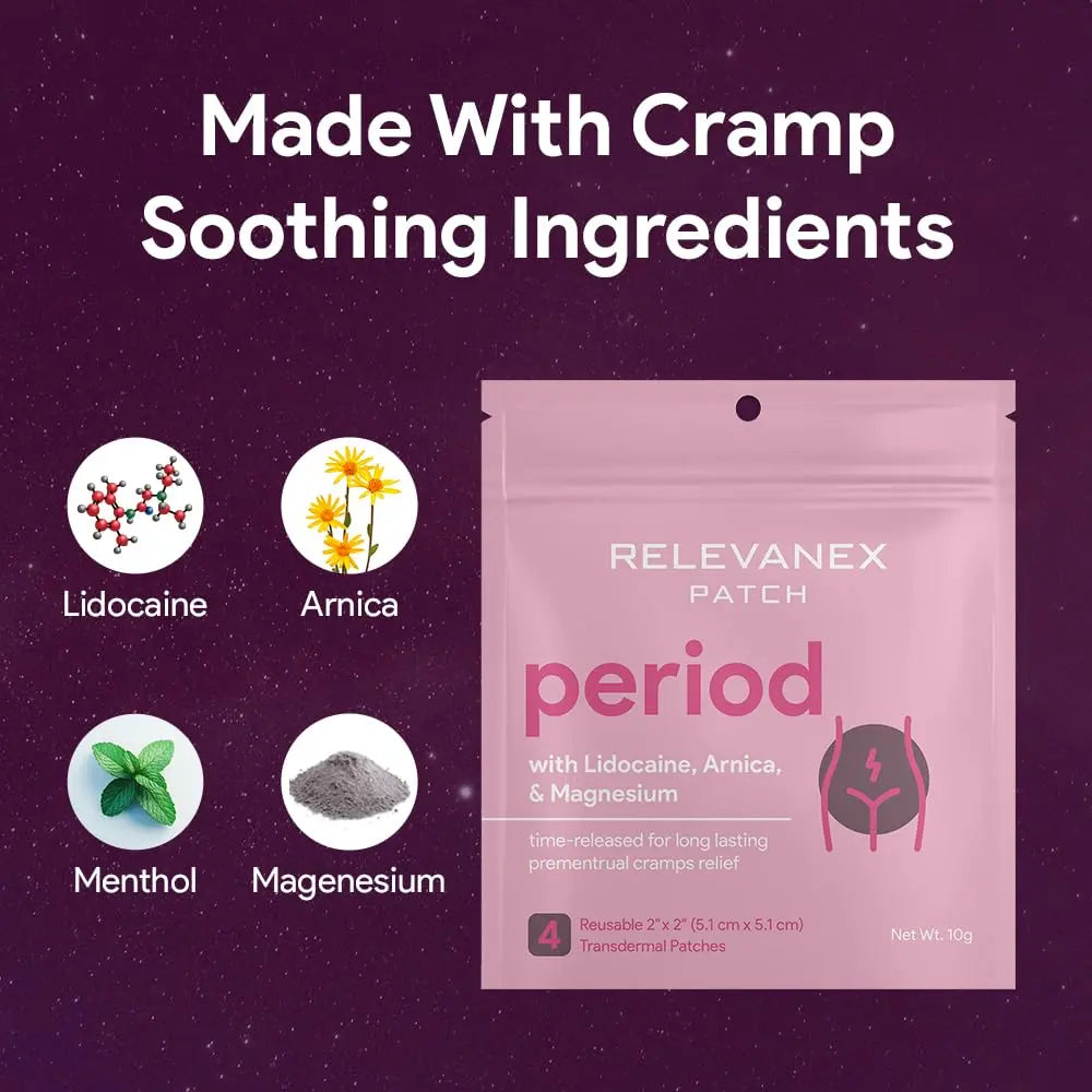 Relevenex Transdermal Patches for Women – Menstrual Cycle Comfort & Support – Gentle & Convenient – Designed for Everyday Ease RelevanexAu supplements
