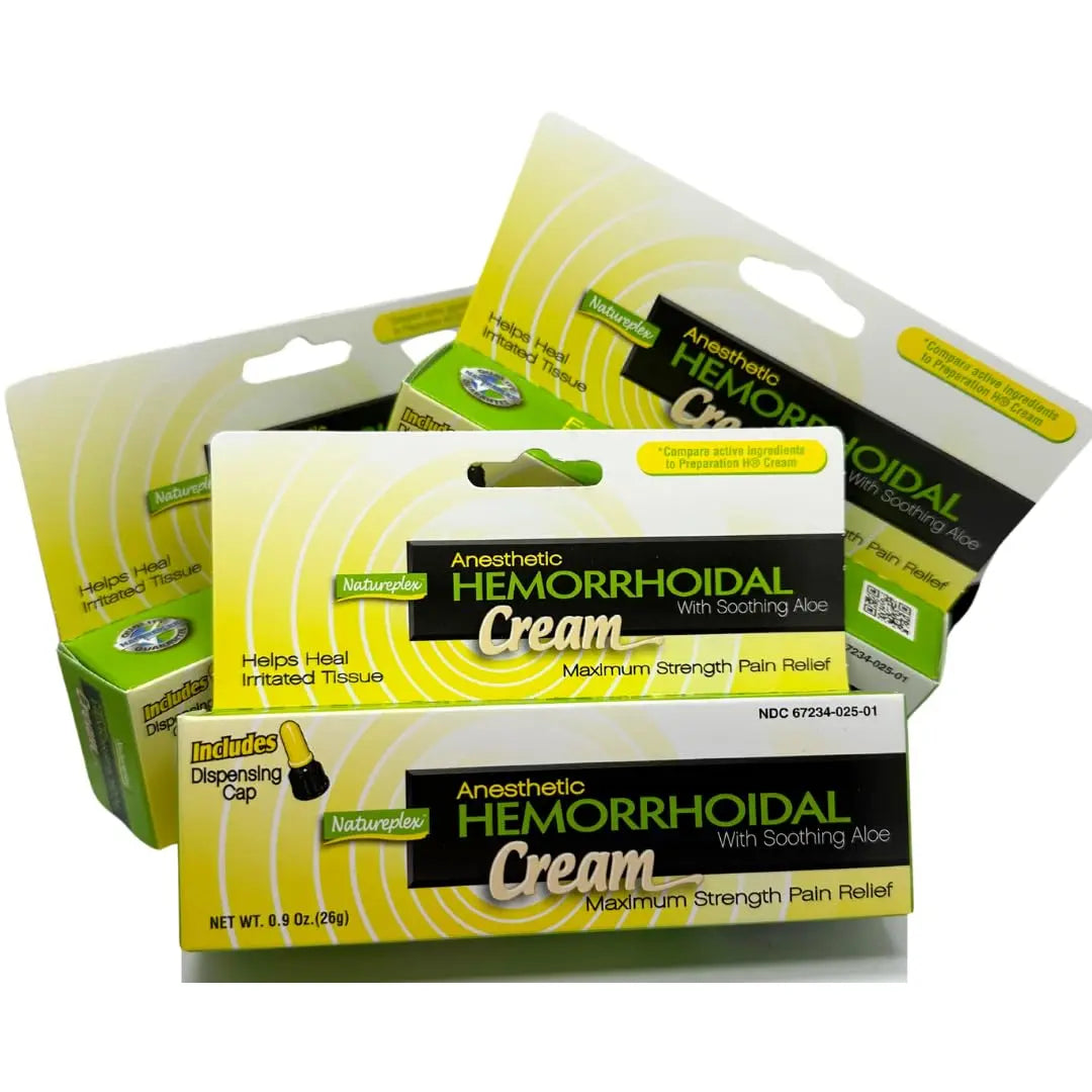 Anesthetic Hemorrhoidal Cream with Soothing Aloe Cream 3 Pack NatureplexAu supplements