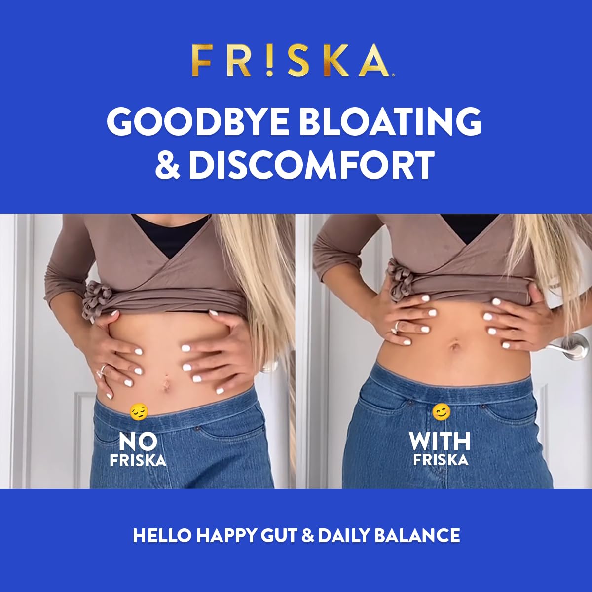 FRISKA Women’s Daily Digestive Enzyme and Probiotics Supplement, Advanced Natural Support for Female Digestive Health, Fights Bloating, Eases Digestion FR!SKAUS supplements