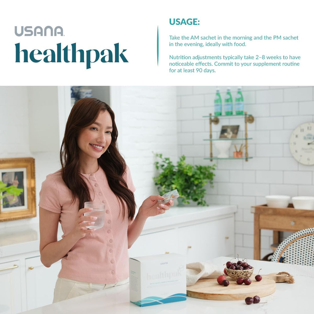 USANA HealthPak with InCelligence Technology and Essential Nutrients and Antioxidants to Support Total Body Health* – Convenient Daily AM/PM Packets – 56 Packets – 28 Day Supply USANAAu supplements