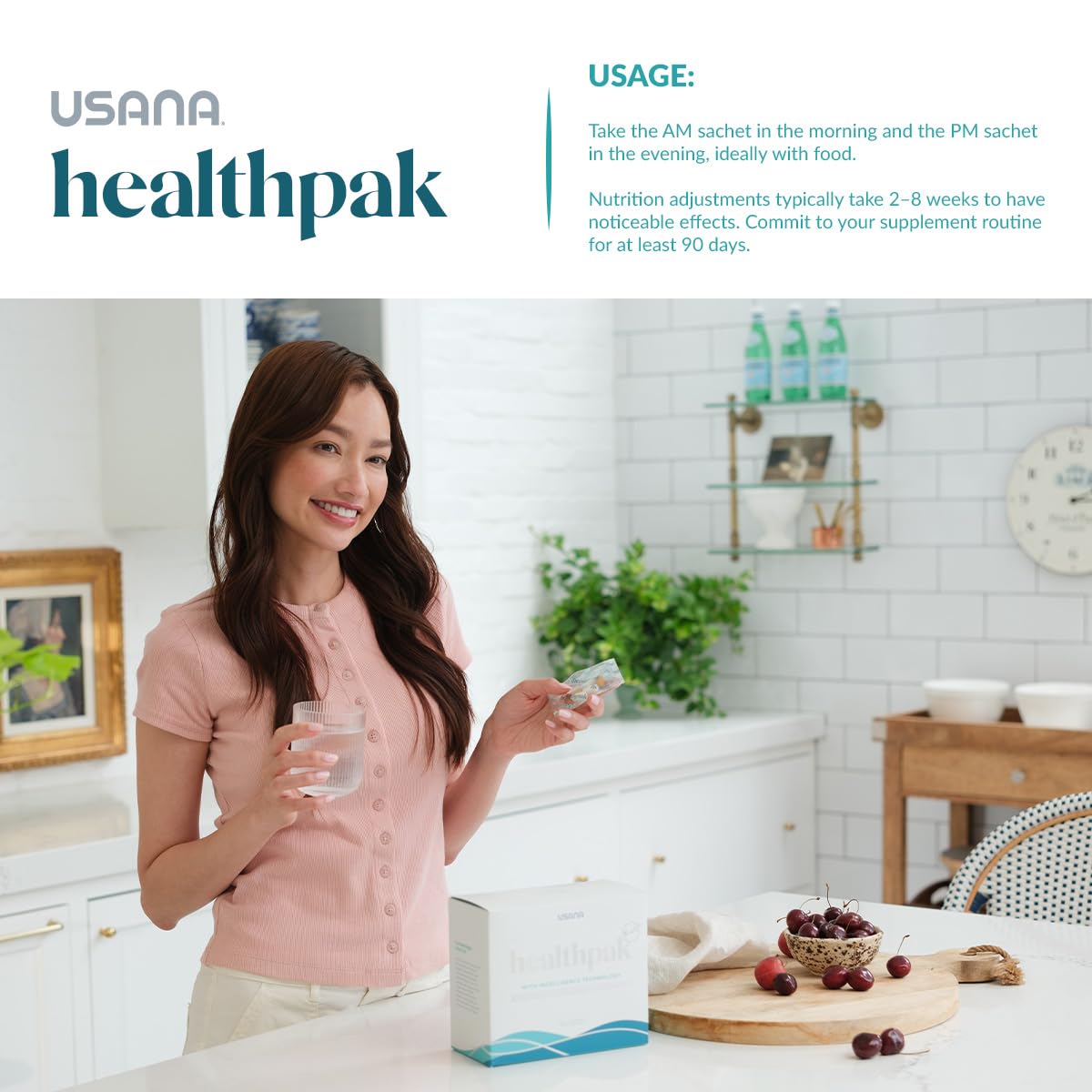USANA HealthPak with InCelligence Technology and Essential Nutrients and Antioxidants to Support Total Body Health* – Convenient Daily AM/PM Packets – 56 Packets – 28 Day Supply USANAAu supplements