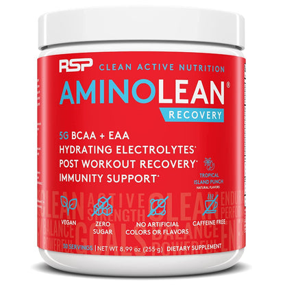 RSP NUTRITION AminoLean Pre Workout Energy (Fruit Punch 30 Servings) with AminoLean RSP NUTRITIONUS supplements