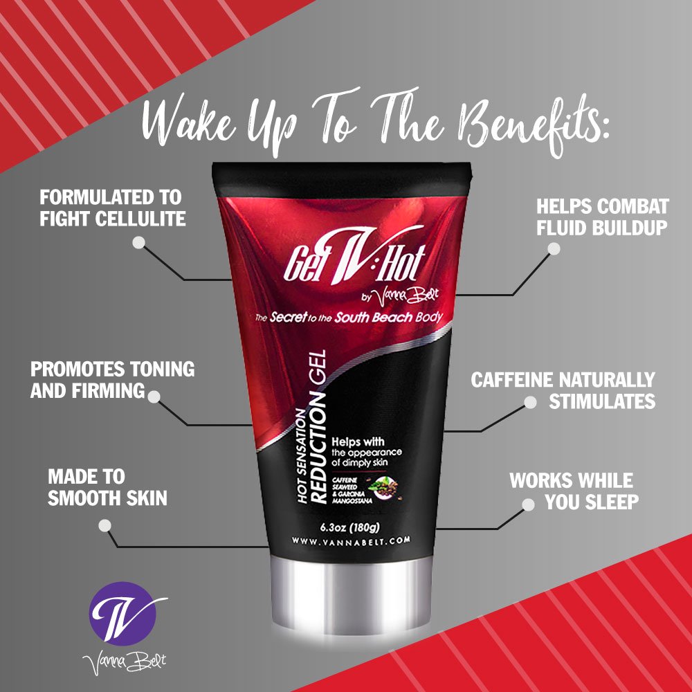 Vanna Belt Gel-V Hot Cream for Cellulite, 6.3 oz - Effective Nighttime Belly Fat Burning V VANNA BELTAu supplements