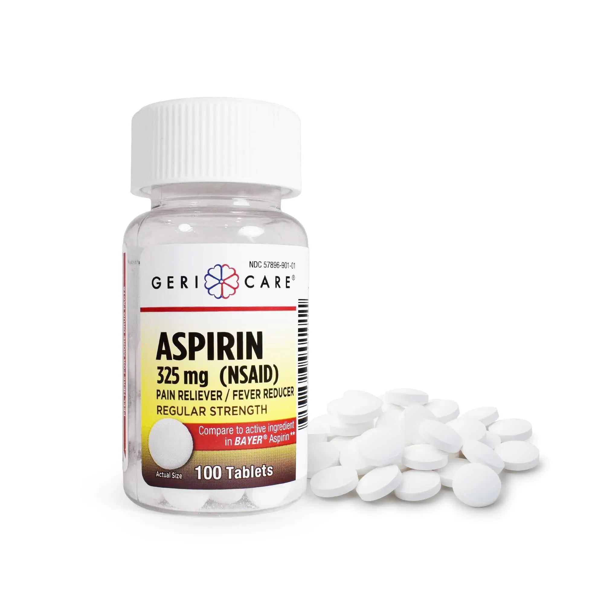 GeriCare Bottled Aspirin 325mg 100 Count Bottle (Pack of 1) GeriCareAu supplements