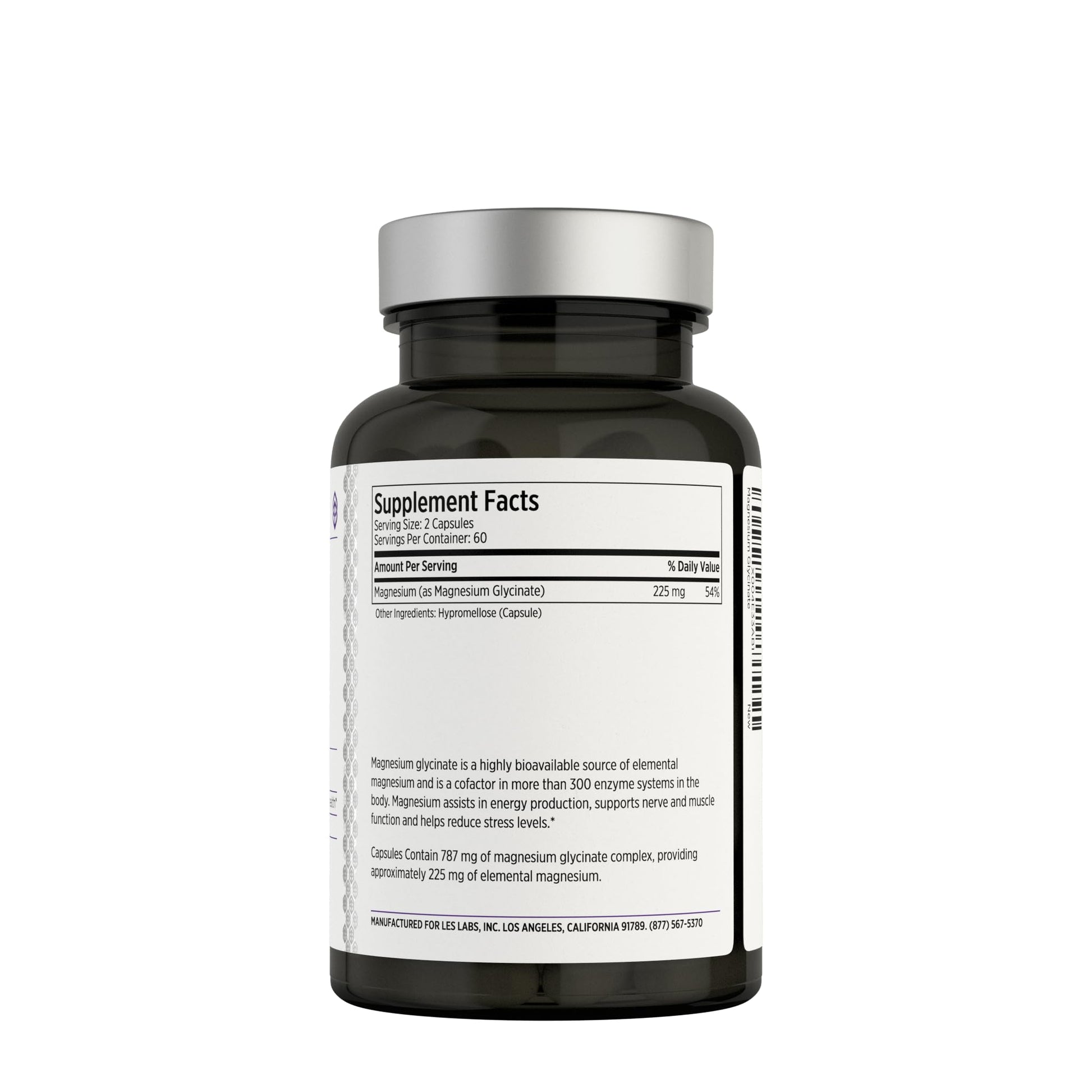 LES Labs Magnesium Glycinate – Supports Restful Sleep, Heart Health, Stress Relief, Metabolism, Nerve & Muscle Function, Gentle on The Digestive System – Non-GMO Supplement – 120 Capsules LES LabsAu supplements