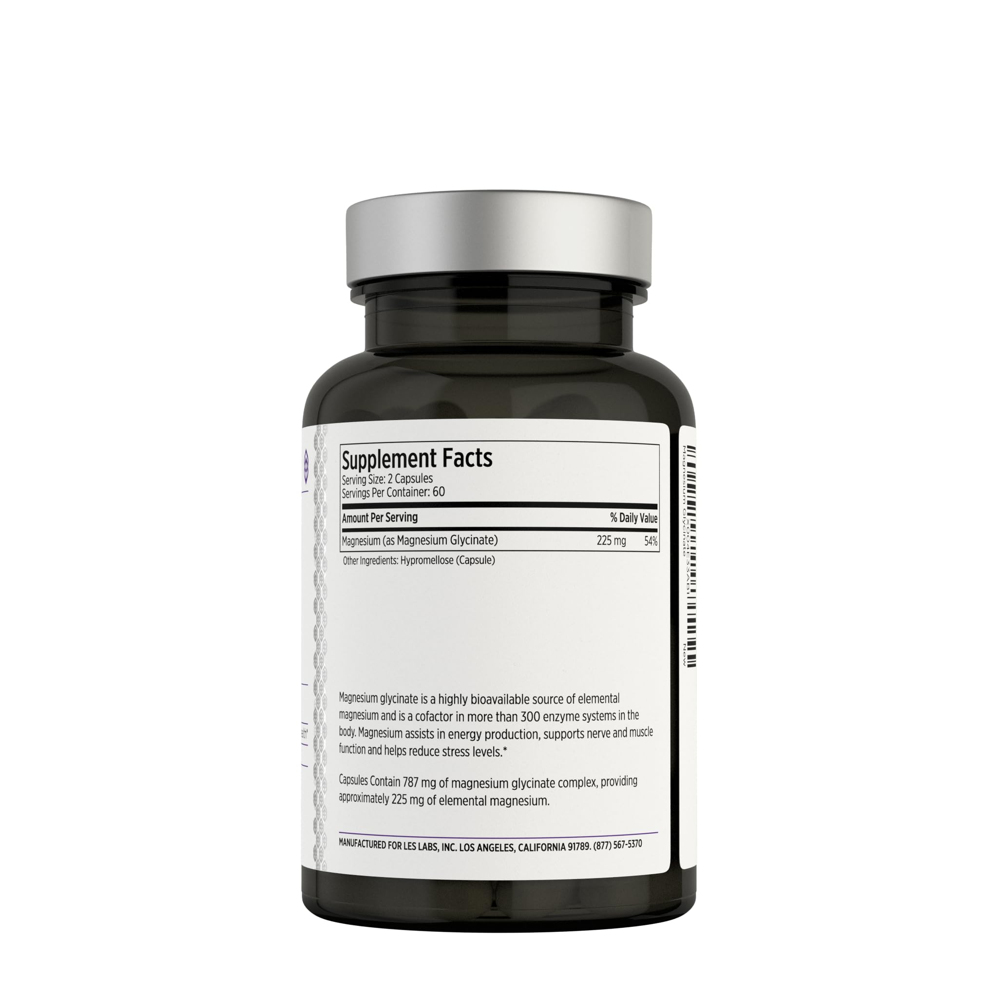 LES Labs Magnesium Glycinate – Supports Restful Sleep, Heart Health, Stress Relief, Metabolism, Nerve & Muscle Function, Gentle on The Digestive System – Non-GMO Supplement – 120 Capsules LES LabsAu supplements