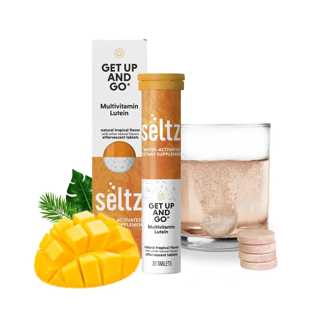 Seltz® Get Up and Go – Effervescent Multivitamin with Lutein for Daily Energy, Eye Health & Antioxidant Support SeltzAu supplements