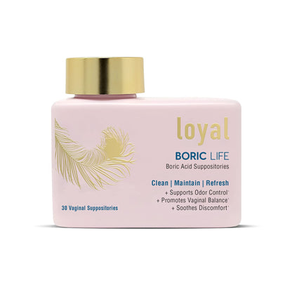 Loyal Boric Life - Boric Acid Suppositories - 600mg - Supports Odor Control - Promotes Balance - Soothes Discomfort - Made in USA - 30 Count LoyalUS supplements