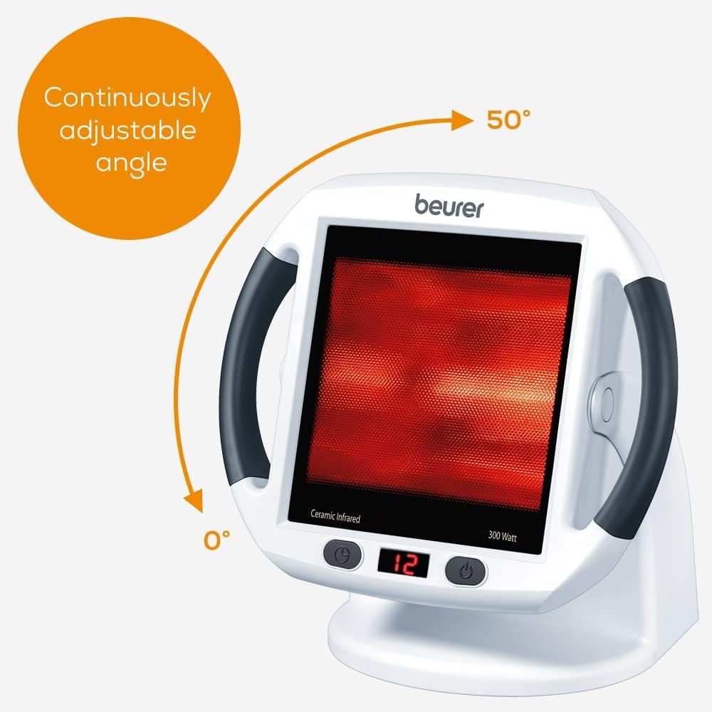 Beurer IL50 Infrared Heat Lamp Heated Red Light Therapy Lamp for Body, Face, Sinuses, & Skin - Effective BeurerAu supplements