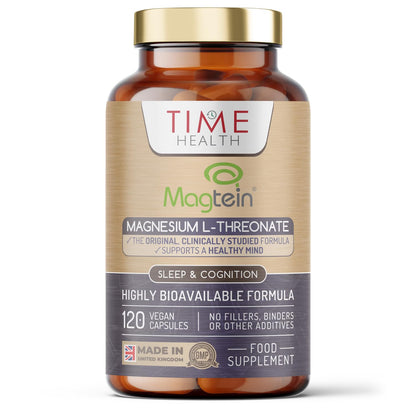 Magtein® Magnesium – 120 Capsules – High Strength 2100mg – Highly Bioavailable Time HealthUS supplements