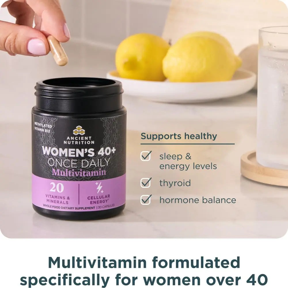 Ancient Nutrition Multivitamin for Women, Ancient Multi Women's 40+ Once Daily Vitamin Supplement, Vitamin B, Vitamin C and Vitamin K2 Ancient NutritionAu supplements