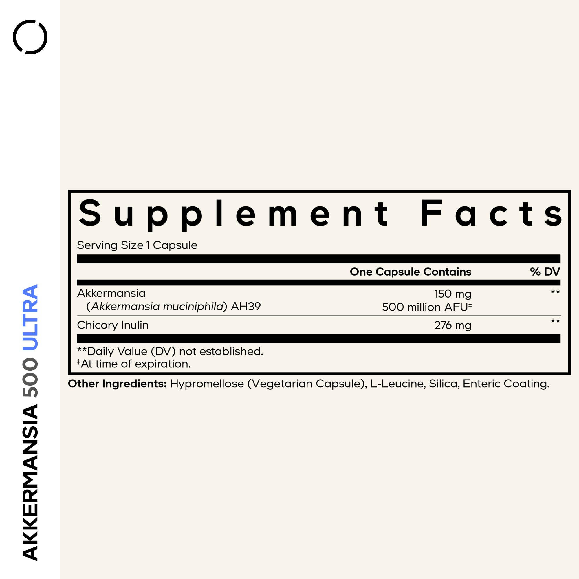 Codeage Akkermansia Muciniphila Probiotic Ultra - High-Potency 500M AFUs Akkermansia Probiotic Supplement - Enhanced Daily Probiotic & Prebiotic, Chicory Inulin - 3-Month Supply - 90 Capsules CodeageAu supplements