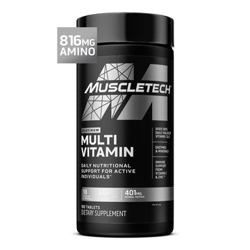MuscleTech Platinum Multivitamins for Men & Women - Multi-Vitamin Supplement for Immune Support - 18 Vitamins & Minerals, Vitamin A C D E B6 B12 MuscleTechAu supplements