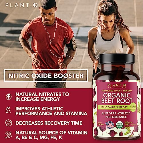 USDA Plant.O Premium Organic Beet Root Tablets [1350mg Beets Powder] with Black Pepper PLANT.O NUTRITIONAu supplements