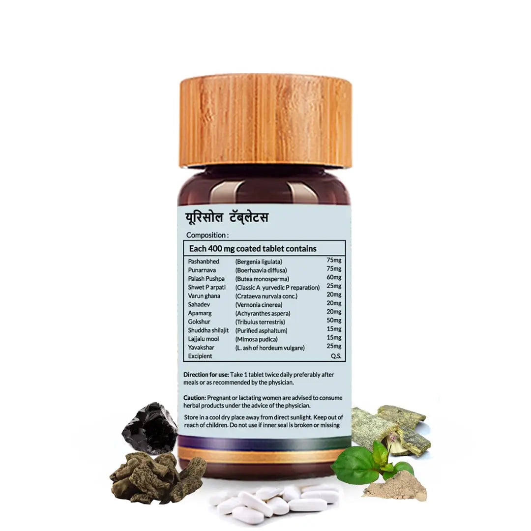 Biogetica Urisolve Kidney Care Herbal Supplement with Asparagus Racemosus & Terminalia Chebula for Optimal Urinary System Support - Non-GMO - 100% Vegan Ayurveda Supplement - 80 Tablets BiogeticaAu supplements