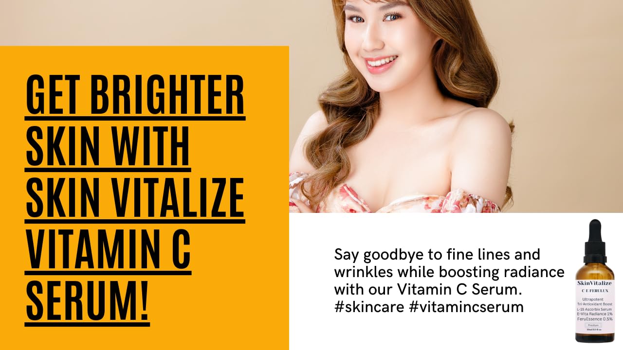 SkinVitalize C E ferulux Vitamin C Serum - 30ml: Advanced Formula for Fighting with Wrinkles Msupps.comAu supplements