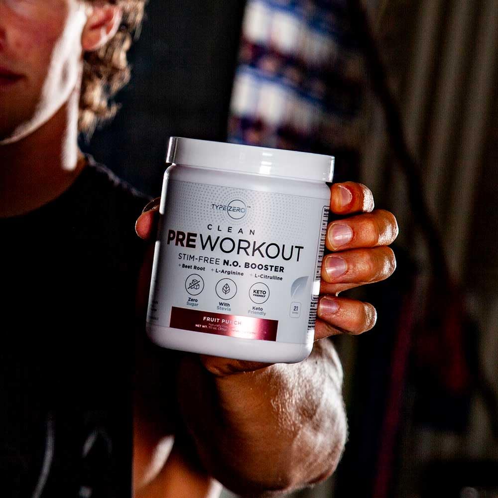 Ultra Clean Stim Free Pump Pre Workout + Nitric Oxide Booster (Fruit Punch) Beetroot, 7G Arginine Citrulline Malate, Betaine, Beta A, ACV+ - Sugar/Caffeine Free Natural Non Stim Preworkout Men & Women Type ZeroUS supplements
