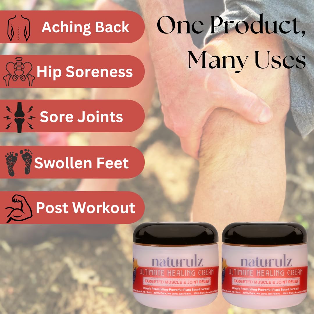 Naturulz Ultimate Healing Cream 4oz Bundle & Save – Plant-Based Topical for Daily Relief of Soreness, Stiffness & Discomfort in Back, Shoulder, Knee, Neck & Foot, Lightweight, Clean Ingredients NaturulzAu supplements