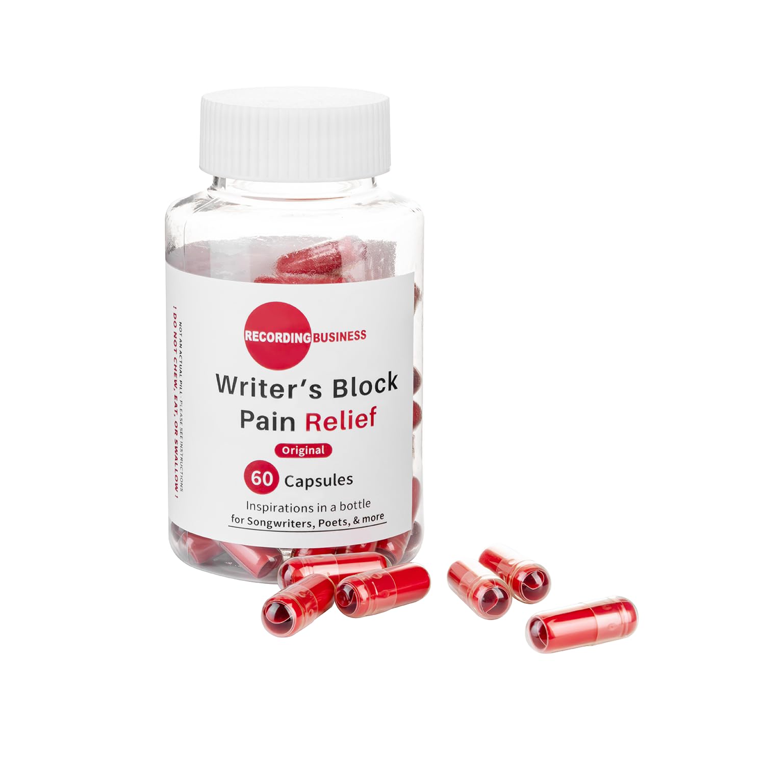 Recording Business Writer's Block Pain Relief (60 Original Songwriting Prompts in Capsules) for Artists/Musicians, Songwriters, & Poets Recording BusinessAu supplements