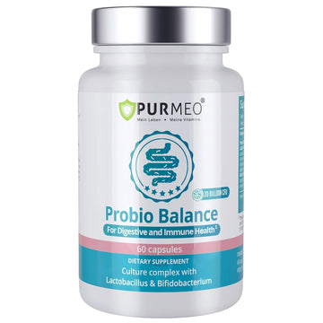 Digestive Probiotics 20X Lab4 Strains for Gut & Immune Health, Pro Formula for Men & Women, Probiotic Capsules Support Diarrhea, Bloating and Gas, Shelf Stable, Vegan, Gluten Free, 60 Days Supply purmeoAu supplements