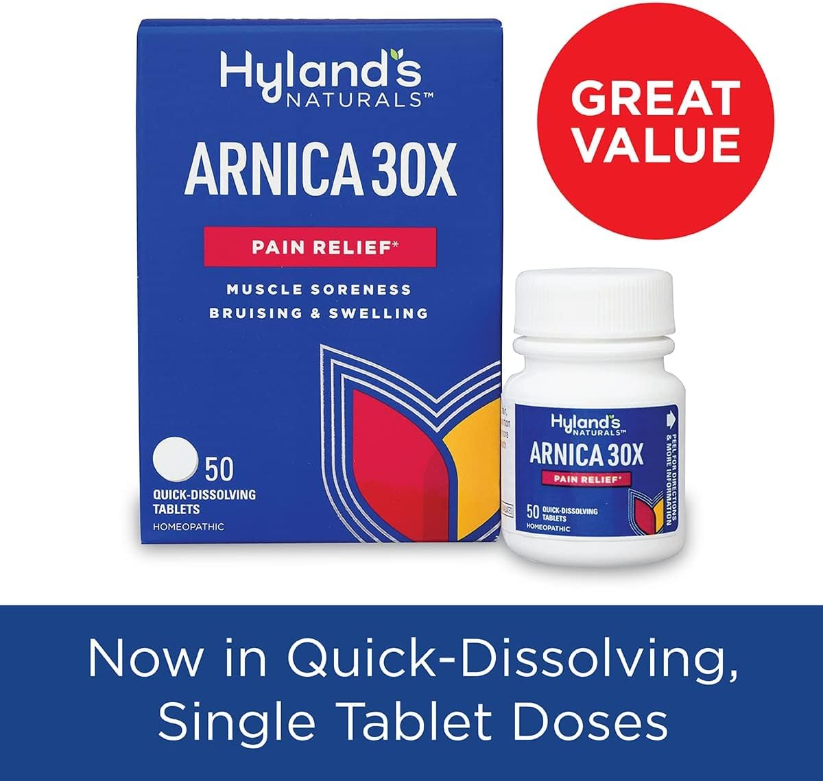 Hyland's Naturals Arnica Montana 30x Tablets, Natural Relief of Bruises, Swelling & Muscle Soreness Hyland'sAu supplements