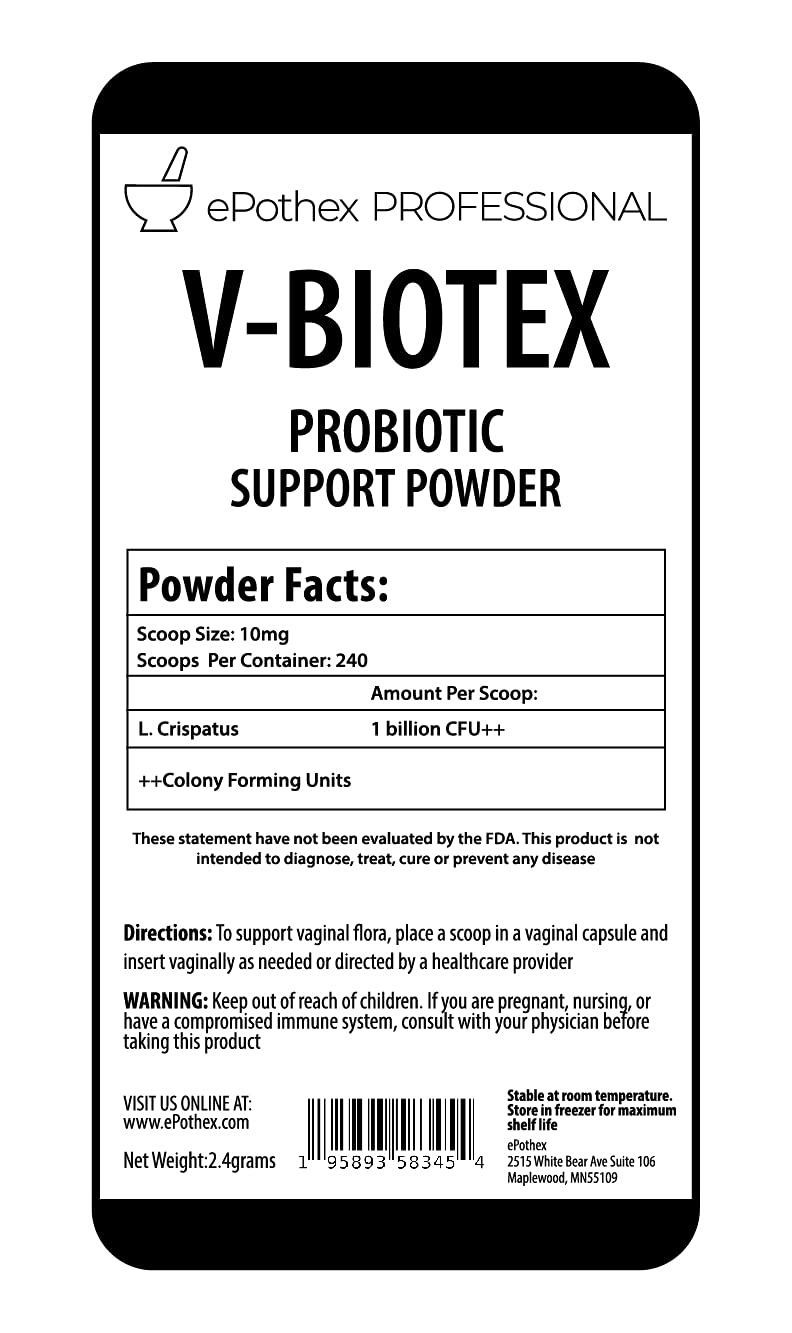 EPOTHEX V-Biotex - Pure L. Crispatus Probiotic Powder | Vaginal Probiotic | Promotes Vaginal & Urinary Health EPOTHEXAu supplements