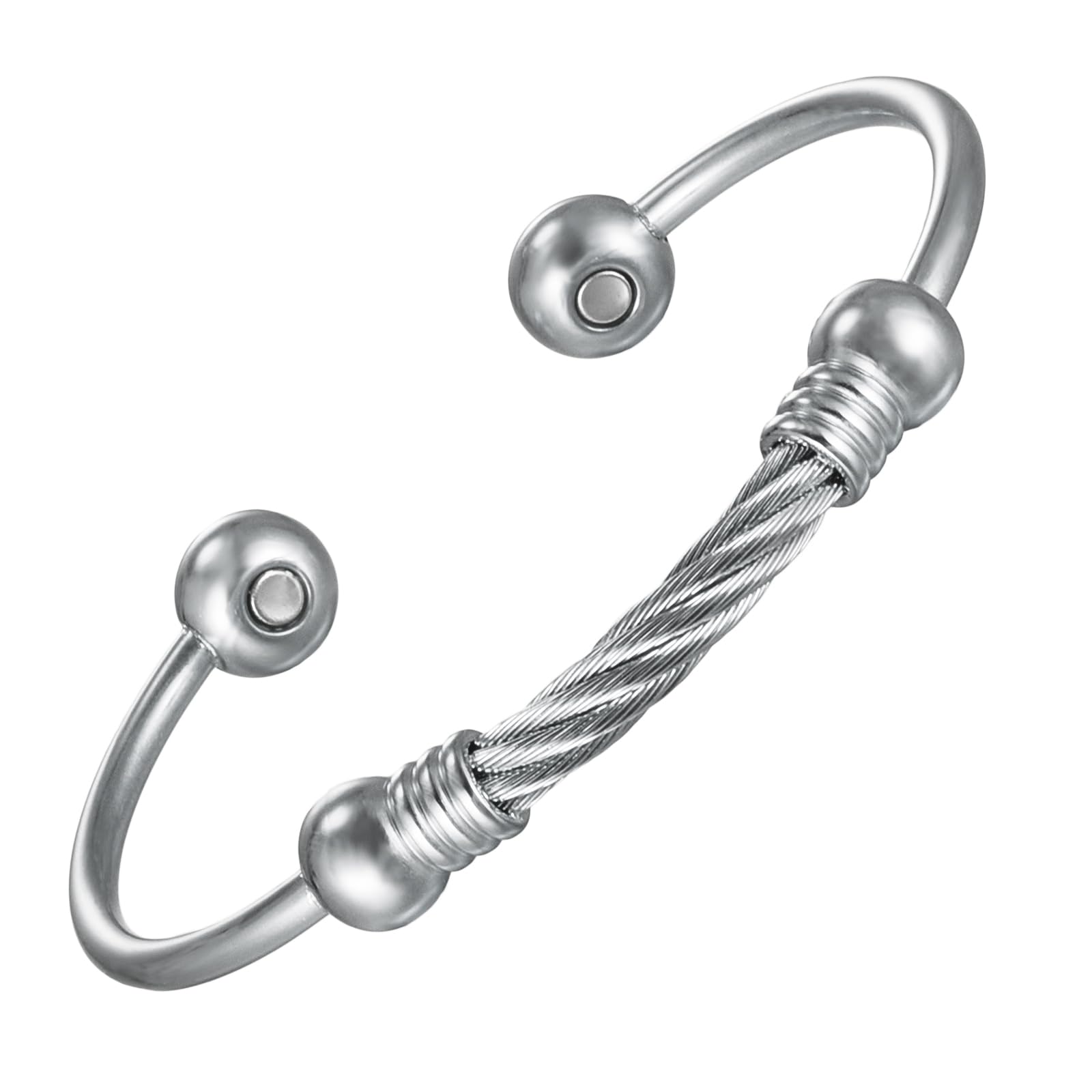 EnerMagiX Magnetic Bracelet for Women for Arthritis and Joint,Twisted Cable Stainless Steel Bangle EnerMagiXAu supplements