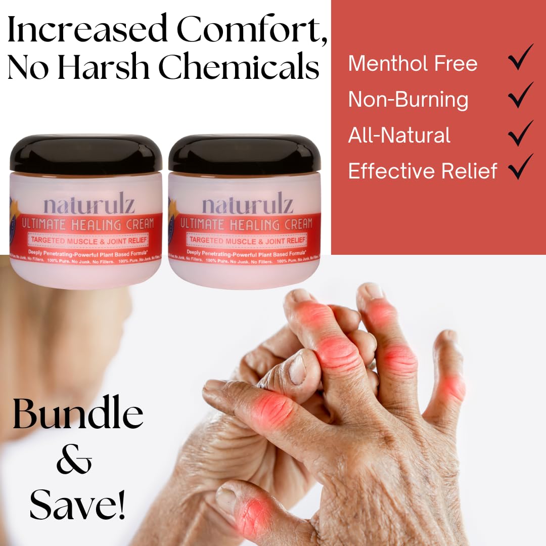 Naturulz Ultimate Healing Cream 4oz Bundle & Save – Plant-Based Topical for Daily Relief of Soreness, Stiffness & Discomfort in Back, Shoulder, Knee, Neck & Foot, Lightweight, Clean Ingredients NaturulzAu supplements